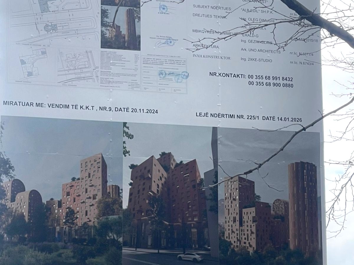 Projekti 5 Maji kompleks rezidencial dhe apart-hotel ne rrugen 5 Maji Tirane